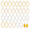 30Pcs 3 Colors Alloy Open Back Bezel Big Pendants, For DIY UV Resin, Epoxy Resin, Pressed Flower Jewelry, Cadmium Free & Lead Free, Leaf, Mixed Color, 65x34.5x2.5mm, Hole: 2mm, 10pcs/color