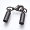 Brass Lobster Claw Clasps, with Cord Ends, Long-Lasting Plated, Gunmetal, 39mm, Hole: 3mm