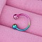 316L Stainless Steel Hoop Nose Rings, Rainbow Color, 10mm, Pin: 1.2mm