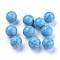 Synthetic Turquoise Beads, No Hole/Undrilled, Round, Deep Sky Blue, 17.5~18mm
