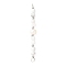 Faceted Round Natural Howlite & Rainbow Moonstone & Potato Natural Cultured Freshwater Pearl Beaded Connector Charms, with Copper Wire Loops, Platinum, 40x4.5~5x3mm, Hole: 1.8mm