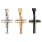 Tarnish Resistant 304 Stainless Steel Pendants, Cross, Mixed Color, 36x20x4mm, Hole: 10x4mm