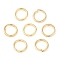 Brass Jump Rings, Open Jump Rings, Real 18K Gold Plated, 6x0.9mm, Inner Diameter: 4mm, about: 1400pcs/100g