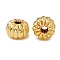 Rack Plating Brass Beads, Long-Lasting Plated, Pumpkin, Real 18K Gold Plated, 4x3mm, Hole: 1mm