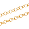 304 Stainless Steel Rolo Chains Necklaces, with Lobster Claw Clasps, Unwelded, Golden, 23.6 inch(59.9cm), 1pc/box