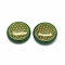 Natural Green Aventurine Pendants, Golden Plated Flower, Flat Round, Seed of Life/Sacred Geometry, 39x8mm, Hole: 1.2mm