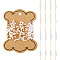Brass Cable Chains, with Imitation Pearl Beaded, with with Card Paper, Soldered, Golden, 3mm, about 16.40 Feet(5m)/Set