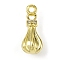 Brass Pave Clear Cubic Zirconia Pendants, Cadmium Free & Nickel Free & Lead Free, Teardrop Charms, Long-Lasting Plated, Golden, 15.5x6.5mm, Hole: 1.5mm