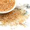 Transparent Colours Luster Glass Seed Beads, Cylinder, Sandy Brown, 2x1.5mm, Hole: 0.9mm