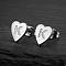 Heart 201 Stainless Steel Stud Earrings, Stainless Steel Color, Letter K, 10x10mm