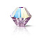 Preciosa® Crystal Beads, Czech Crystal, Bicone(451 69 302 Rondelle), 20020 201 Light Amethyst Glitter, 6mm, Hole: 1mm