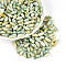 Baking Paint Glass Seed Beads, Round Hole, Oval, Light Khaki, 9.5x4~4.5mm, Hole: 0.8~1mm, about 1750pcs/pound