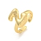Brass Letter Open Cuff Rings for Women, Cadmium Free & Lead Free, Adjustable, Real 18K Gold Plated, Letter Z, 15~16.5x7~16.5mm