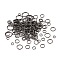 Iron Jump Rings, Open Jump Rings, Mixed Size, Gunmetal, 18~21 Gauge, 4~10x0.7~1mm