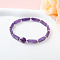 Natural Amethyst Stretch Bracelet, 7-1/8 inch(18cm)
