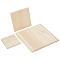 3 Styles Wood Jewelry Display Stand, Jewelry Board, Blanched Almond, 7.1~15x7.05~15.2x0.9cm, 1pc/style
