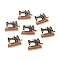 Zinc Alloy Pendants, with Enamel, Sewing Machine, Black, 19x25x1.5mm, Hole: 2mm