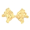 Ion Plating(IP) 304 Stainless Steel Big Pendants, Irregular Rhombus Charm, Real 18K Gold Plated, 50x40x3mm, Hole: 3mm