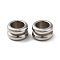 Non-Tarnish 304 Stainless Steel European Beads, Large Hole Beads, Grooved Column, Stainless Steel Color, 10x6mm, Hole: 6.5mm