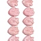 Handmade Porcelain Beads Strands, Fish, Bright Glazed Porcelain, Pink, 15.5~16.5x20~20.5x8~8.5mm, Hole: 2mm, about 27pcs/strand, 16.54~16.73 inch(42~42.5cm)