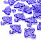 Transparent Acrylic Pendants, Umbrella with Bowknot, Medium Purple, 42.5x38x7.5mm, Hole: 3x3.5mm, about 109pcs/500g