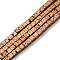 Electroplated Natural Lava Rock Beads Strands, Cube, Copper Plated, 3x3x3mm, Hole: 1~1.2mm, about 133pcs/strand, 16.14''(41cm)