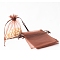 100Pcs Rectangle Organza DIY Craft Drawstring Bags, for Valentine Birthday Wedding Party Candy Wrapping, Camel, 9x7cm