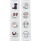 Self-Adhesive Stickers, Round with Animal, for Presents Decoration, Dog, 25mm 500pcs/roll
