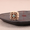 Poplar Wood Beads, with Synthetic Turquoise, Square, 16x16x9.5mm