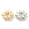 Rack Plating Alloy Spacer Beads, Lead Free & Cadmium Free, Long-Lasting Plated, Flower, Mixed Color, 7.5x8x2.5mm, Hole: 2mm