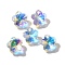 Glass Pendants, Flower, AB Color, Faceted, Clear AB, 17.5x18x7mm, Hole: 1.5mm