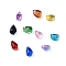 Glass Beads, Teardrop, Mixed Color, 6x4x4mm, Hole: 1mm