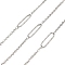 Tarnish Resistant Handmade 304 Stainless Steel Oval Link Chains, Soldered, with Spool, Stainless Steel Color, 20x5x1mm, about 16.40 Feet(5m)/Roll