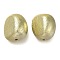 UV Plating CCB Plastic Beads, Texture, Oval, Champagne Gold, 24x22x17.5mm, Hole: 2mm