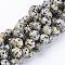 Natural Dalmatian Jasper Beads Strands, Round, 12mm, Hole: 1mm, about 32pcs/strand, 15 inch