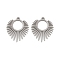 304 Stainless Steel Pendants,  Laser Cut, Ring Charms, Stainless Steel Color, 18x15x1mm, Hole: 1.2mm