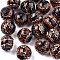 Handmade Lampwork Beads, Inner Flower, Round, Colorful, 20x19mm, Hole: 1.6mm