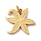 304 Stainless Steel Pendants, Leaf Charms, Ion Plating(IP), Real 18K Gold Plated, 12.5x14x1.2mm, Hole: 2.5mm