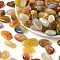 Dyed & Heated Natural Agate Beads, No Hole, Nuggets, Yellow, 16~20mm