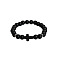 Natural Dyed & Heated Black Agate & Black Stone Cross Beaded Stretch Bracelets
, Bead: 8mm, Cross: 12x15mm, Hole: 1mm