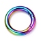 Rainbow Color PVD Vacuum Plating 304 Stainless Steel Spring Gate Rings, O Rings, 20x3.5mm