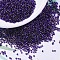 MIYUKI Delica Beads, Cylinder, Japanese Seed Beads, 11/0, (DB0609) Dyed Silver Lined Dark Purple, 1.3x1.6mm, Hole: 0.8mm, about 2000pcs/10g