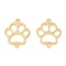 201 Stainless Steel Pet Links, Manual Polishing, Dog Footprint PVD Vacuum Plating , Real 18K Gold Plated, 20x16x1.5mm, Hole: 1.2mm