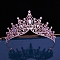 Alloy Rhinestone Hair Bands, Hair Accessories for Woman Girls, Crown, Crystal AB, 135mm