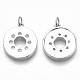 Латунные микропаве прозрачные подвески с фианитом KK-S356-009P-NF-2
