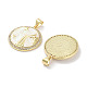 Латунные микропаве прозрачные подвески с фианитом KK-L213-010G-07-2