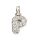 Латунные микропаве прозрачные подвески с фианитом KK-B099-01P-P-1