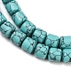 Синтетических нитей бирюзовые бусы G-G275-D13-10x10mm-4