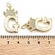 Латунные микропаве прозрачные подвески с фианитом KK-G498-01G-02-3