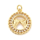 Латунные микропаве прозрачные подвески с фианитом KK-U007-01G-06-1